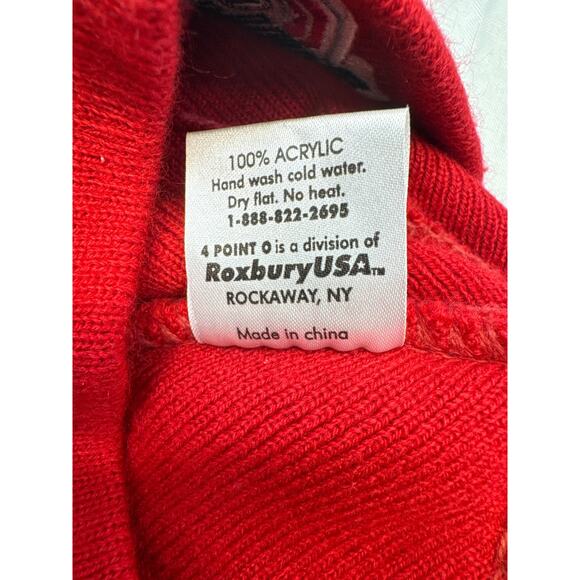 Ohio State Buckeye New Embroidered Red 4 Point O Beanie One Size - Picture 5 of 5